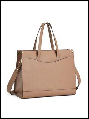 Large Genuine Leather Laptop Tote Bag Work Handbag for Women